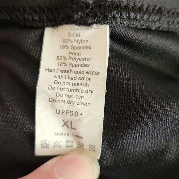 Attraco UPF 50+ racerback athletic 1piece black and blue swimsuit women's XL - Picture 4 of 5